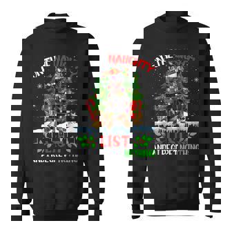 Rottweiler Christmas On The Naughty List And I Regret Sweatshirt - Monsterry
