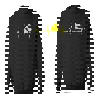 Rubber Duck Yellow Rubber Duck Heartbeat EKG Pulse Ducky Sweatshirt - Monsterry