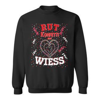 Rut Wiess Carnival Costume Cologne Red Confetti In Heart Sweatshirt - Geschenkecke