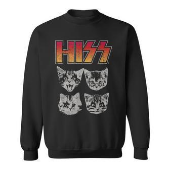 Hiss Cat Cats Kitten Rock Music Cat Lovers Hiss Sweatshirt - Geschenkecke