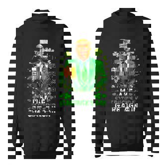 Make Saint Patrick's Day Great Again Usa Flag Trump Sweatshirt - Seseable