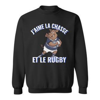 Sanglier Joueur De Rugby Pour Amateurs De Chasse Et Rugby Sweater e - Cadeauxyz
