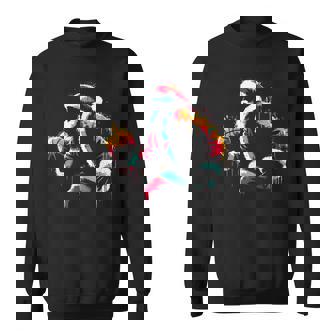 Santa Claus Basketball Vintage Christmas Costume Lover Sweatshirt - Monsterry