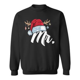 Santa Claus Hat Mr Partner Outfit For Christmas Sweatshirt - Geschenkecke