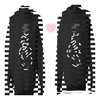 Saranghae K-Pop I Love You Saranghae Korean Hand Heart Sweatshirt - Monsterry