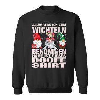 Secret Christmas Gnome Xmas Doofe Gnome Sweatshirt - Geschenkecke