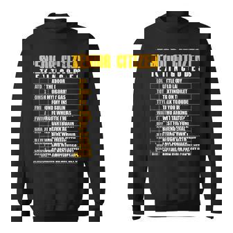 Senior Citizen Texting Code Elderly Gag Sweatshirt - Monsterry