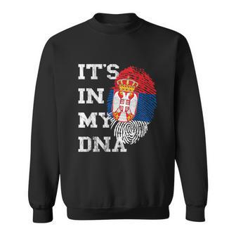 With Serbian Flag Es Ist In My Dna Serbe Genetic Sweatshirt - Geschenkecke