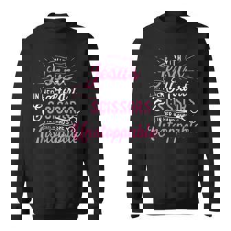 She's Unstoppable Hairdresser Scissors Hair Stylist Salon Sweatshirt - Monsterry