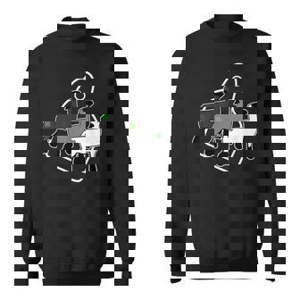 Show Club Lamb With Four Leaf Clovers And Eartags Sweatshirt - Monsterry