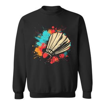 Shuttlecock Graffiti Badminton Lovers Badminton Hall Sweatshirt - Geschenkecke