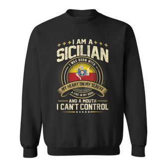 Sicily Quote Sicilian Vintage Sweatshirt - Thegiftio UK
