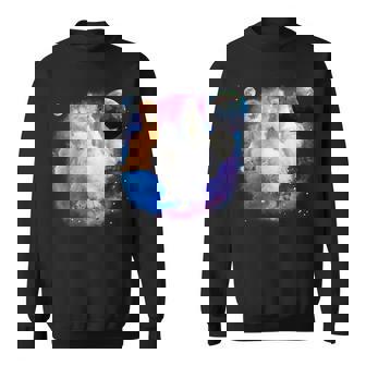 Silkie Chickens In The Galaxy Silkie Chicken Sweatshirt - Monsterry