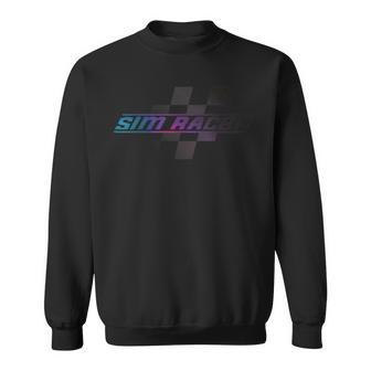 Sim-Racing Oder Sim-Racer Karierte Flagge Sweatshirt - Geschenkecke