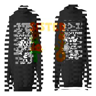 Sister Of The Wild And Two 2 Zoo Theme Party Safari Jungle Sweatshirt - Monsterry