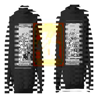 Skeleton Audiology Student The Audiologist Tarot Card Sweatshirt - Monsterry