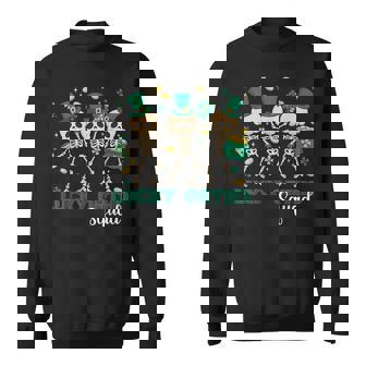 Skeleton Dancing Ortho Squad Orthopedic St Patrick's Day Sweatshirt - Monsterry