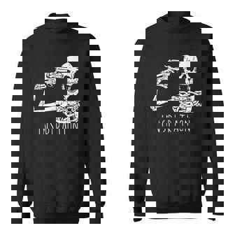Skeleton Gun Inspiration Halloween Costume Bones Skull Sweatshirt - Monsterry