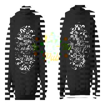 Skeleton Leprechaun Drink Everybody In The Pub Getting Tipsy Sweatshirt - Seseable