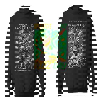 Skibidi St Pat Rizz Day Irish Dabbing Brushstroke Sweatshirt - Thegiftio UK