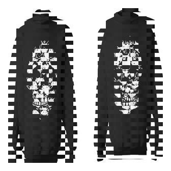 Skull Bull Terrier Skeleton Halloween Costume Scary Sweatshirt - Monsterry