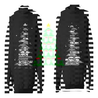 Skull Christmas Tree Pajama Cool Skeleton Santa Hat X-Mas Sweatshirt - Monsterry