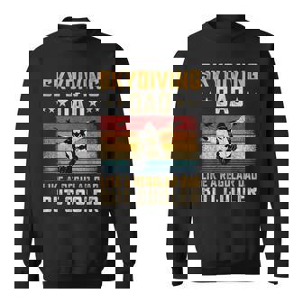 Skydiving Dad Like Regular Dad But Cooler Father's Day Sweatshirt - Monsterry