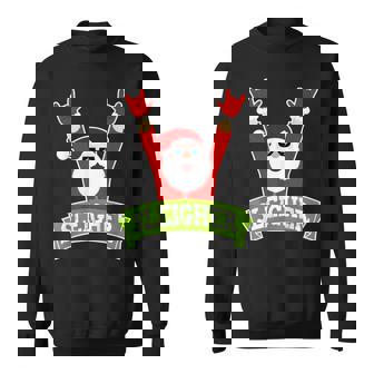 Sleigher Heavy Metal Music Santa Christmas Camisa de entrenamiento - Regaloses