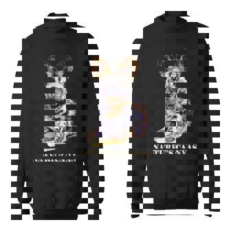 SM's Wild For Africa Apparel Painted Dog Arty African Wild Dog Painting Sweatshirt - Monsterry