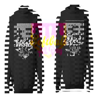 Softball Drip Boys Ice Cream Drip Youth Softball All Day Sweatshirt - Monsterry