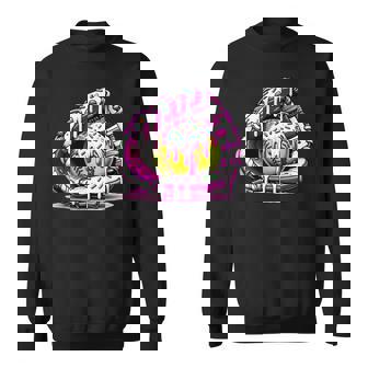 Softball Drip Ice Cream Sprinkles Softball Glove Sweatshirt | Mazezy