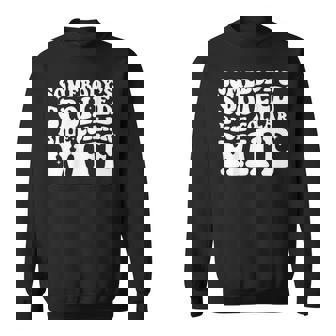Somebody's Spoiled Blue Collar Wife Saying On Back Sweatshirt - Monsterry