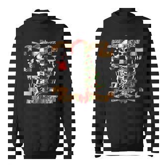 Sorta Merry Sorta Scary Christmas Skeleton Tree Men Sweatshirt - Monsterry