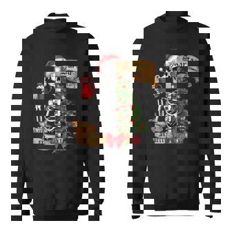Sorta Merry Sorta Scary Christmas Skeleton Tree Xmas Sweatshirt - Monsterry