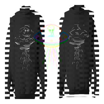 Space Alien Ufo Neon Lights Rave Alien Lovers Mm Camisa de entrenamiento - Regaloses