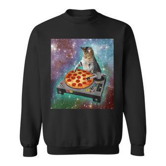 Space Galaxy Universe Cat Pizza Dj Cute Cosmic Sweatshirt - Geschenkecke