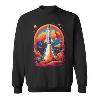 Space Travel With Space Shuttle Rocket Astronaut Dream Sweatshirt - Geschenkecke