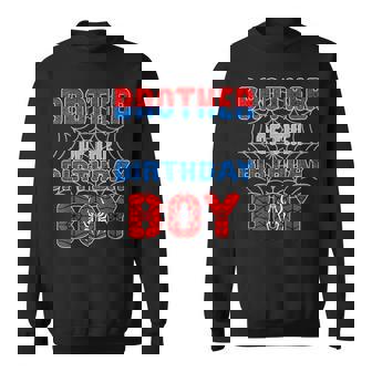 Spider Web Birthday Party Brother Of The Birthday Boy Sweatshirt - Monsterry