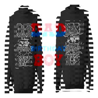 Spider Web Birthday Party Dad Of The Birthday Boy Sweatshirt - Monsterry