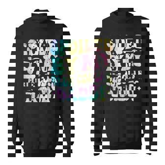 Spoiled By My Blue Collar Daddy Tie Dye Groovy On Back Sweatshirt - Monsterry