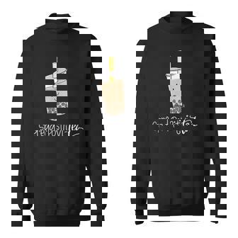 Spread Positivi-Tea Positivity Cute Boba Tea Be Positive Sweatshirt - Monsterry