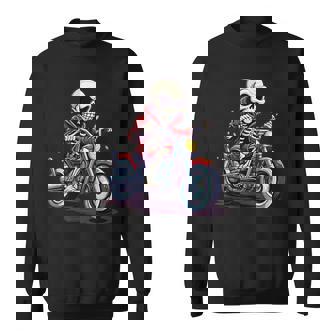 Squelette Drôle Sur La Moto Pour Les Amateurs Deoyages Et D'excitation Sweater e - Cadeauxyz