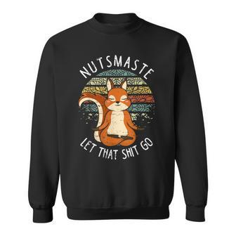 Squirrel Nutsmaste Yoga Meditation Retrointage Sweatshirt - Geschenkecke