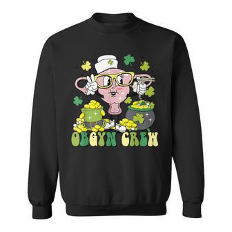 St Patrick's Day Obgyn Crew Obstetrician Gynecologist Sweatshirt | Mazezy