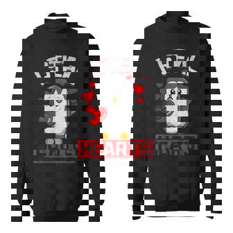 I Steal Hearts Penguin With Heart Valentines Day Penguin Sweatshirt - Monsterry