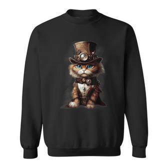 Steam Punk Portrait Cat Kitten Steampunk Sci-Fi Character Sweatshirt - Geschenkecke