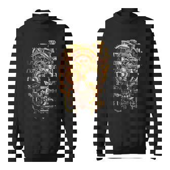 Steampunk Goth Creepy Cyber Punk Skull Gothic Sweatshirt - Monsterry