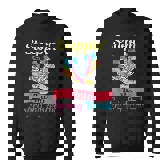 Stepping Into Spring Break Crew 2025 Girls Family Vacation Sweatshirt | Mazezy