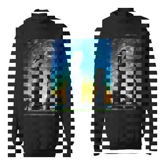 Stone Guardians Moai Sculptures Easter Island Watercolor Sweatshirt - Monsterry
