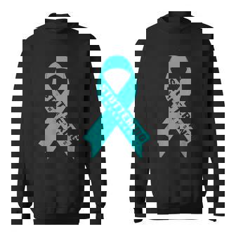Stuttering Awareness Shirt Teal Ribbon Stutter Awareness Sweatshirt - Monsterry